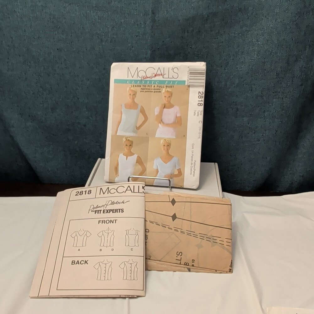 McCall’s 2818 Sewing Pattern Misses Tops Learn To Fit A Full Bust Sz 10-14 Uncut - Picture 16 of 16